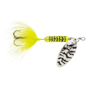 Yakima Original Rooster Tail Inline Spinner - Metallic Chartreuse Tiger, 1/16oz, 2in