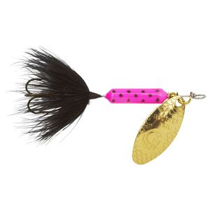 Yakima Original Rooster Tail Inline Spinner - Pink Dalmatian, 1/16oz, 2in