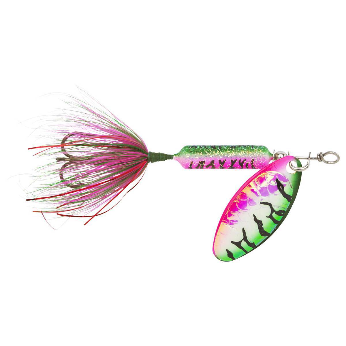 Yakima Rooster Tail In Line Spinner - Tinsel Rainbow Tiger, 3/8oz, 3in - Tinsel Rainbow Tiger Yakima Rooster Tail In Line Spinner - Tinsel Rainbow Tiger, 3/8oz, 3in - Tinsel Rainbow Tiger