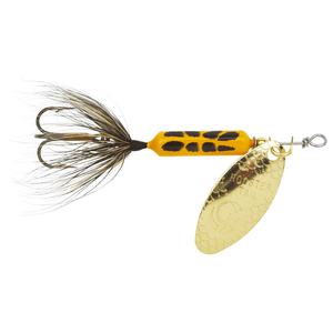 Yakima Original Rooster Tail Inline Spinner - Yellow Coachdog, 1/16oz, 2in