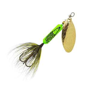 Yakima Rooster Tail Inline Spinner - Green Caddis, 1/8oz, 2-1/4in