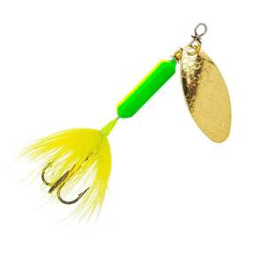 Yakima Rooster Tail Inline Spinner - Lime/Chartreuse, 1/8oz, 2-1/4in