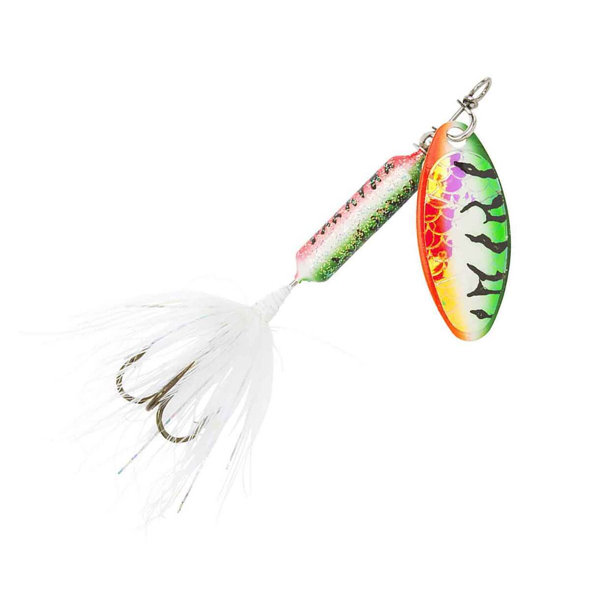 Yakima Rooster Tail Inline Spinner - Tinsel Watermelon Tiger, 1/8oz, 2-1/4in - Tinsel Watermelon Tiger Yakima Rooster Tail Inline Spinner - Tinsel Watermelon Tiger, 1/8oz, 2-1/4in - Tinsel Watermelon Tiger