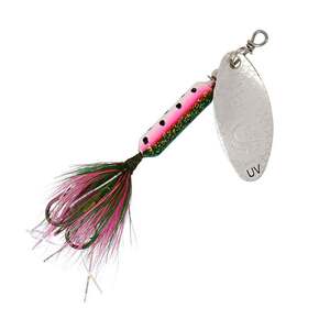 Yakima Rooster Tail Inline Spinner - UV Tinsel Glitter Rainbow, 1/8oz, 2-1/4in