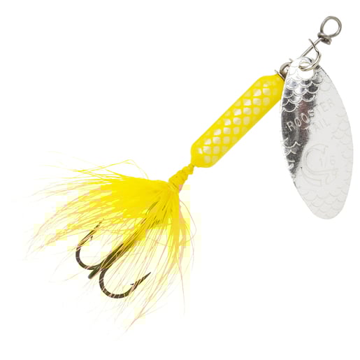 Yakima Bait Co. Worden's Rooster Tail 1/6oz Inline Spinner - Chartreuse Dalmatian #8 Treble Hook - Yakima Bait Co.