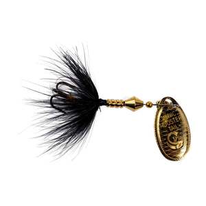 Yakima Sonic Rooster Tail Inline Spinner - Black/Brass, 1/16oz, 1-3/4in