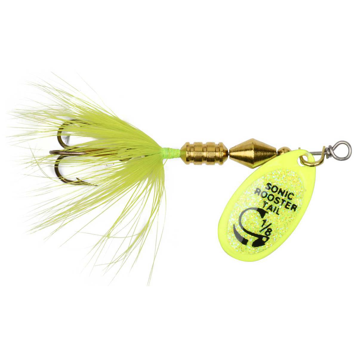 Yakima Sonic Rooster Tail Inline Spinner - Glitter Chartreuse, 1/8oz, 2-3/8in - Glitter Chartreuse Yakima Sonic Rooster Tail Inline Spinner - Glitter Chartreuse, 1/8oz, 2-3/8in - Glitter Chartreuse