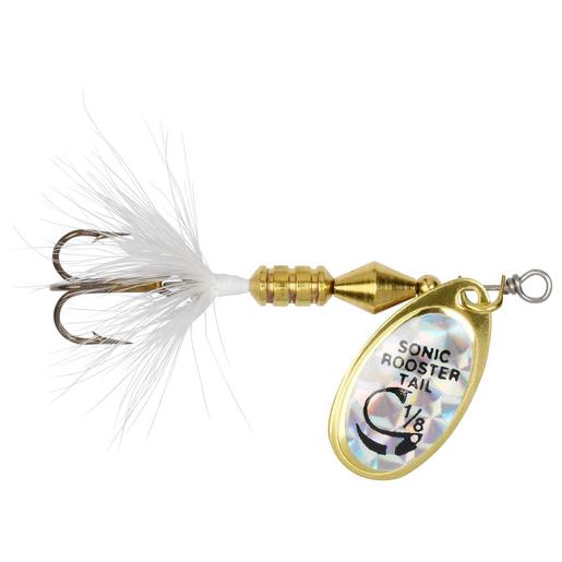 Yakima Bait Co. Sonic Rooster Tail Single Blade Inline Spinner - Glitter Rainbow #12 Treble Hook