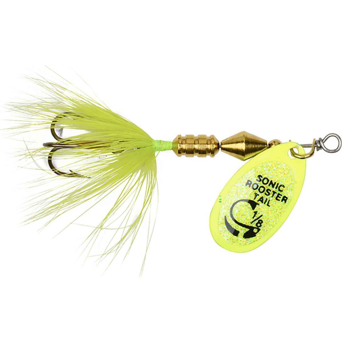 Yakima Sonic Rooster Tail Inline Spinner - Glitter Chartreuse, 1/16oz, 1-3/4in - Glitter Chartreuse Yakima Sonic Rooster Tail Inline Spinner - Glitter Chartreuse, 1/16oz, 1-3/4in - Glitter Chartreuse