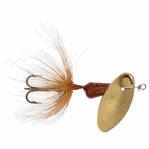 Yakima Vibric Rooster Tail Inline Spinner - Glitter Brown, 1/4oz, 2-1/2in