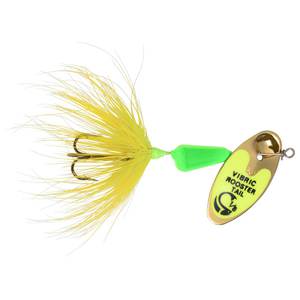 Yakima Vibric Rooster Tail Inline Spinner - Lime/Chartreuse Mylar, 1/4oz, 2-1/2in