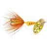 Yakima Vibric Rooster Tail Inline Spinner - Yellow/Red Tiger Mylar, 1/4oz, 2-1/2in - Yellow/Red Tiger Mylar