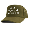 Yakoda Logo Foam Trucker Fishing Adjustable Hat - Olive - One Size Fits Most - Olive One Size Fits Most