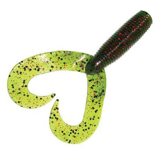Yamamoto Double Tail Grub - Watermelon / Large Black & Red Flake