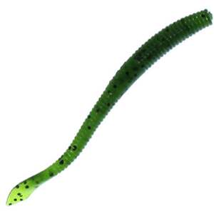 Yamamoto 3.5-Inch Kut Tail Worms - Fading Watermelon / Large Black Flakes, 3.5in