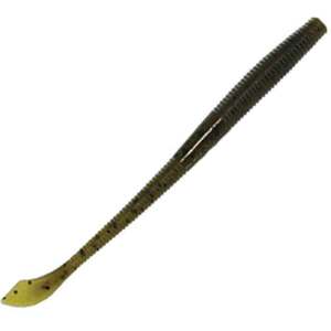 Yamamoto 5-Inch Kut Tail Worms - Green Pumkin w/ Black Flake, 5in