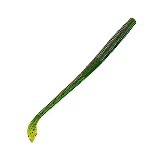 Yamamoto Kut Tail Straight Tail Worm – Green Pumpkin/Large Green & Purple Flake