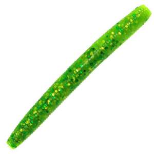 Yamamoto Slim Senko Stick Bait - Chartreuse/Large Chartreuse & Large Green Flake, 3in