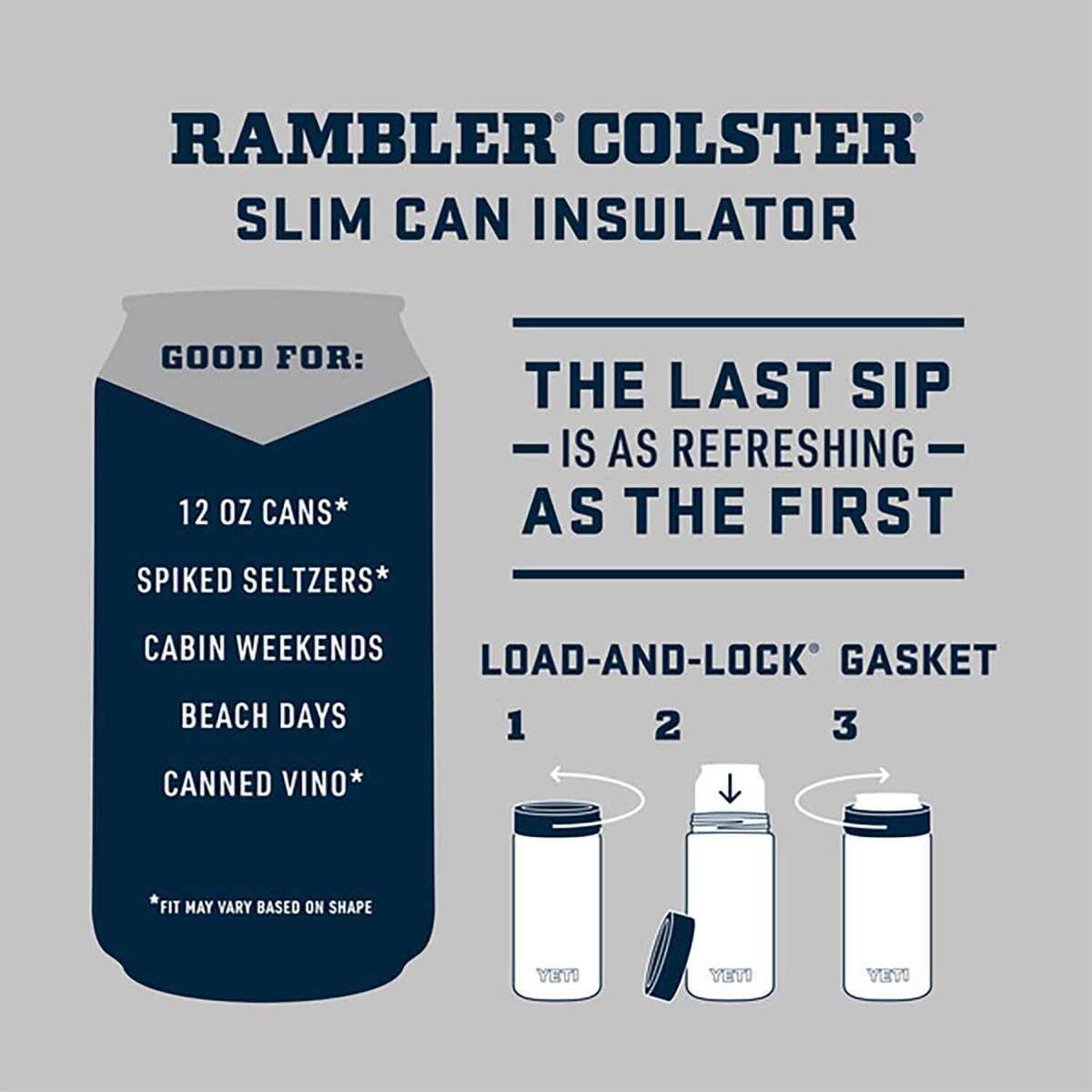 YETI Rambler 12oz Slim Can Colster Insulator YETI Rambler 12oz Slim Can Colster Insulator