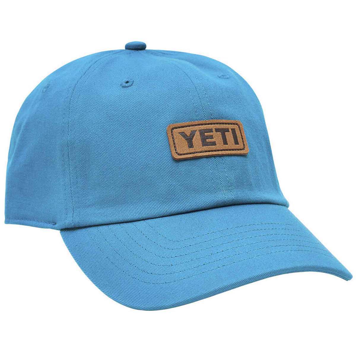 YETI Soft Crown Leather Badge Logo Hat - Aquifer Blue - Aquifer Blue One  Size Fits Most | Sportsman's Warehouse