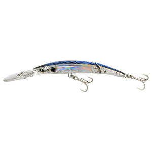 Yo Zuri Crystal 3D Minnow Deep Diver Jointed Deep Diving Crankbait - Blue Silver, 7/8oz, 5-1/4in, 10-13ft