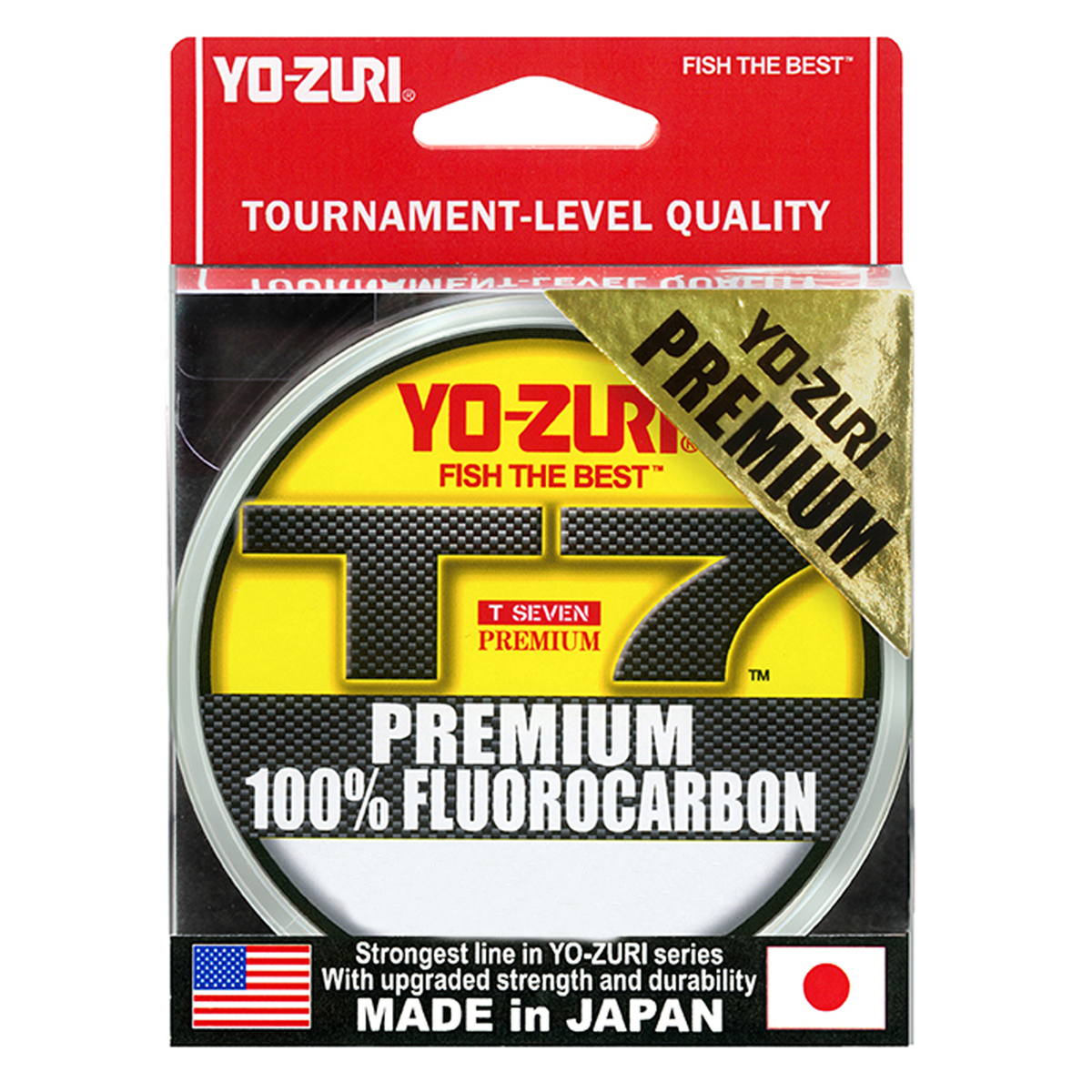 Yo-Zuri T-7 Premium Fluorocarbon Line, 8lb, 1000yd, Clear