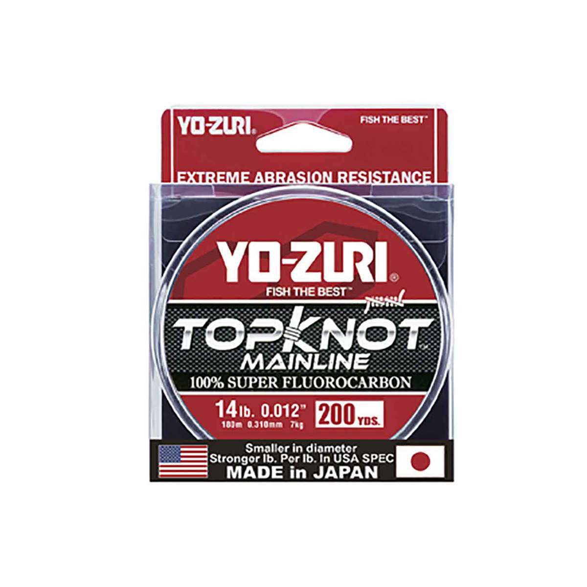 Yo-Zuri Topknot Fluorocarbon Mainline 200yd Spool - 10 lb