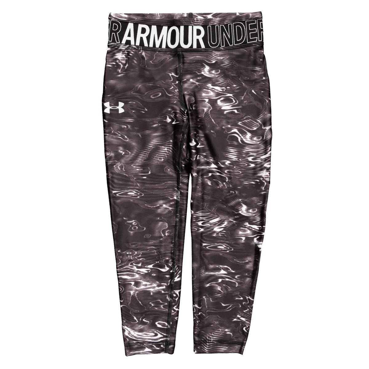 Under Armour Girls' Printed Crop Slim Fit Leggings Under Armour Girls' Printed Crop Slim Fit Leggings