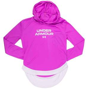 Under Armour Girls' Tech Graphic Casual Hoodie - Bloom - XL