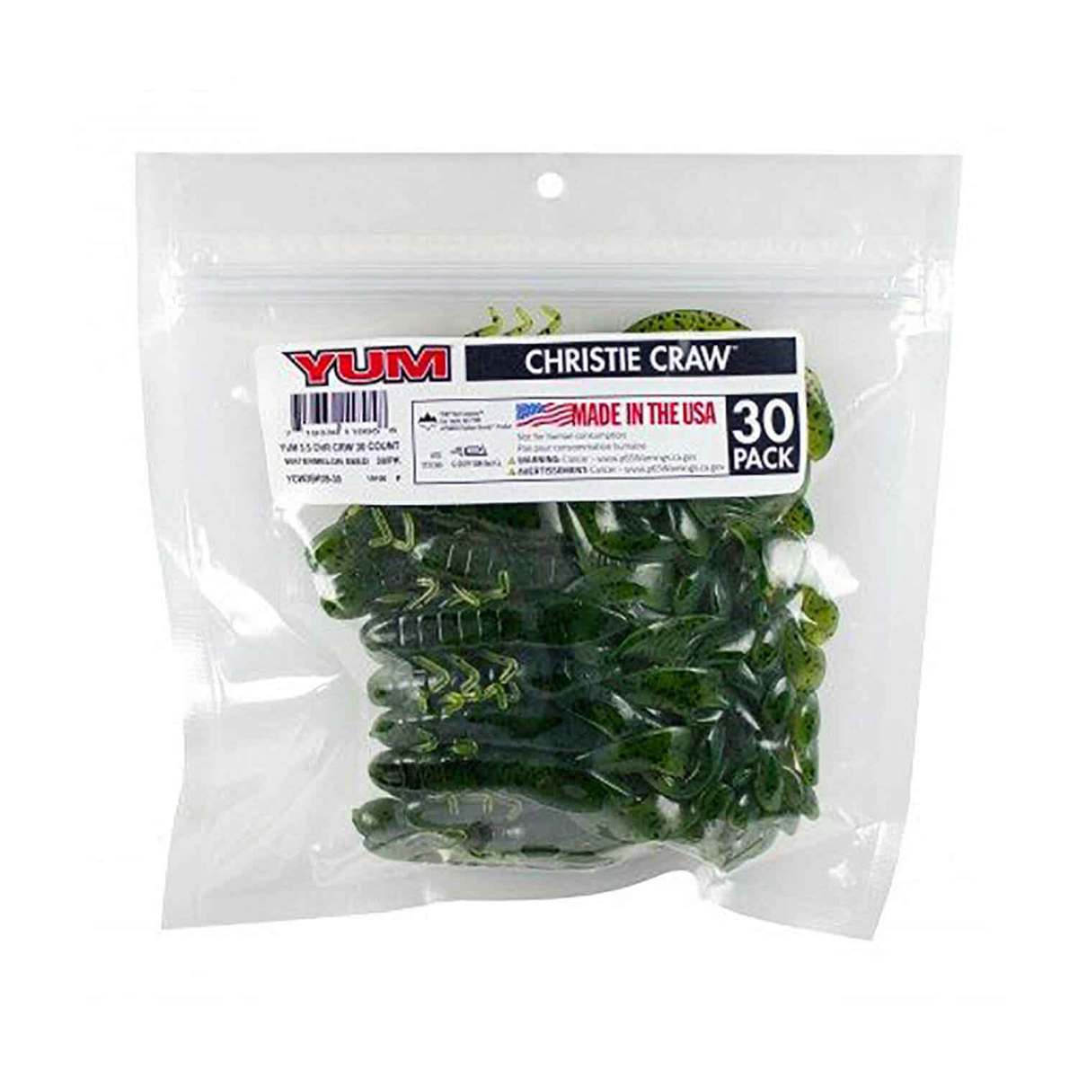 Yum Christie Craw Soft Craw Bait - 30pk Yum Christie Craw Soft Craw Bait - 30pk