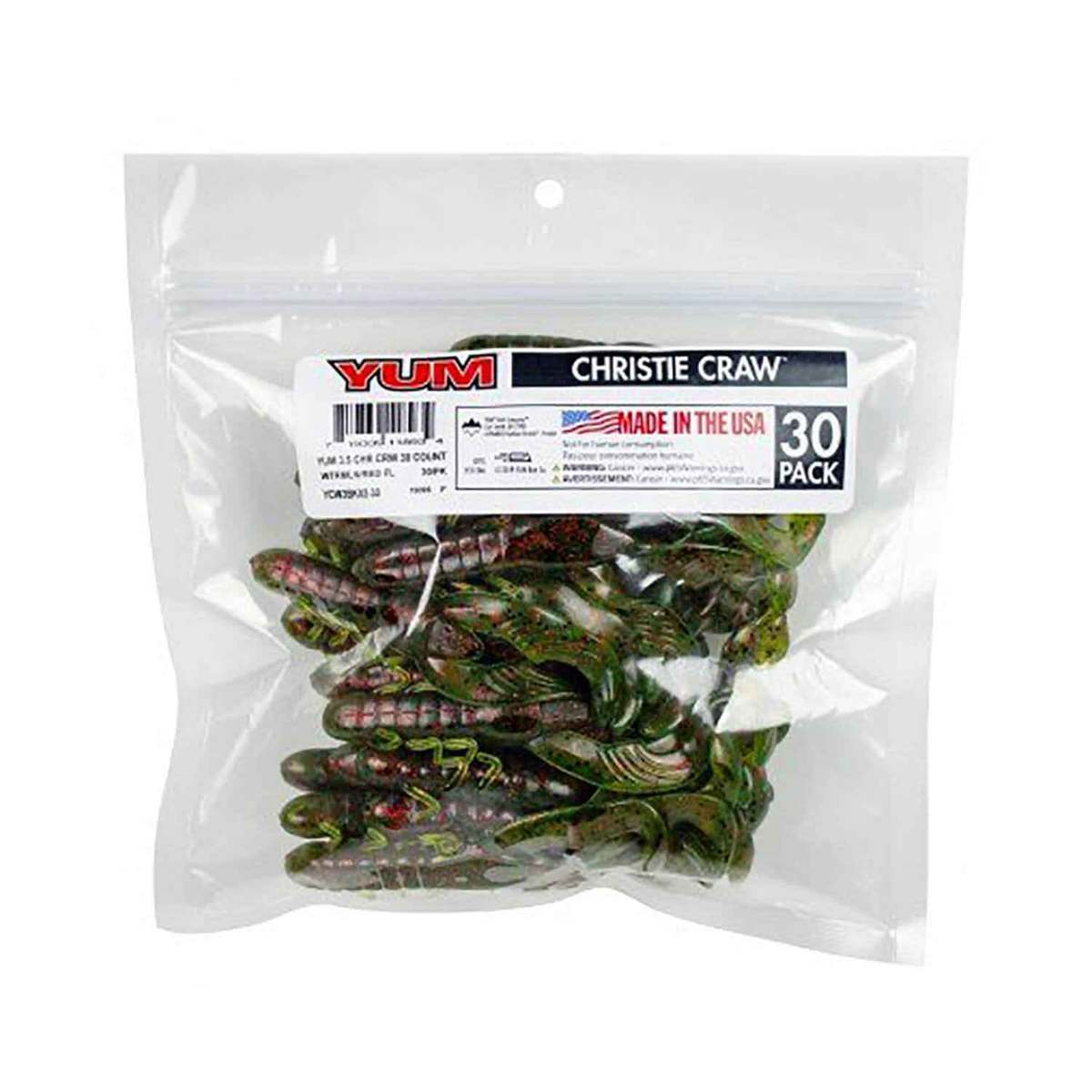 Yum Christie Craw Soft Craw Bait - 30pk Yum Christie Craw Soft Craw Bait - 30pk