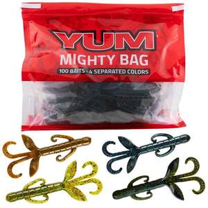 YUM Mighty Bag Christies Critter Creature Bait Assortment - Christie's Top Critters, 4-1/2in, 100pk