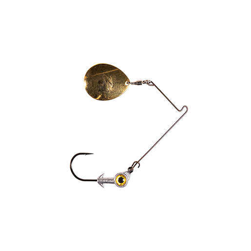 Z-Man BullZEye Spinnerbait – Unpainted/Gold Blade #4 Blade