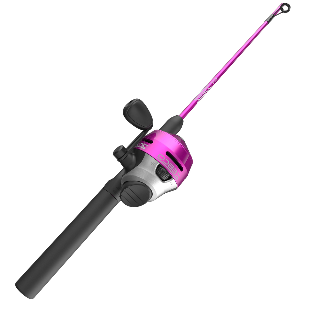 Zebco 202 Spincast Rod and Reel Combo with Tackle Kit - Pink, Right - Pink Zebco 202 Spincast Rod and Reel Combo with Tackle Kit - Pink, Right - Pink