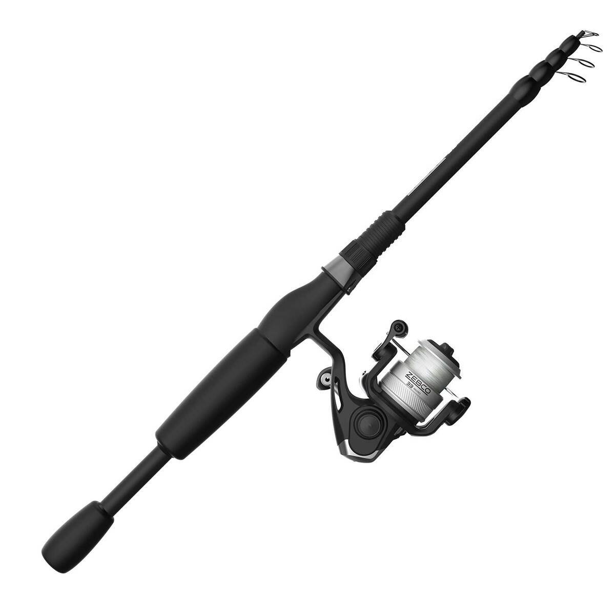 Zebco 33 Micro Telescopic Spinning Combo - 5ft, Ultra Light Power, 1pc - Silver/Black Zebco 33 Micro Telescopic Spinning Combo - 5ft, Ultra Light Power, 1pc - Silver/Black