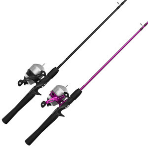 Zebco 33 Pink and Silver Spincast Combo