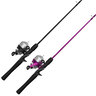 Zebco 33 Pink and Silver Spincast Combo - 5ft 6in, Medium Power, 2pc - Pink, SIlver