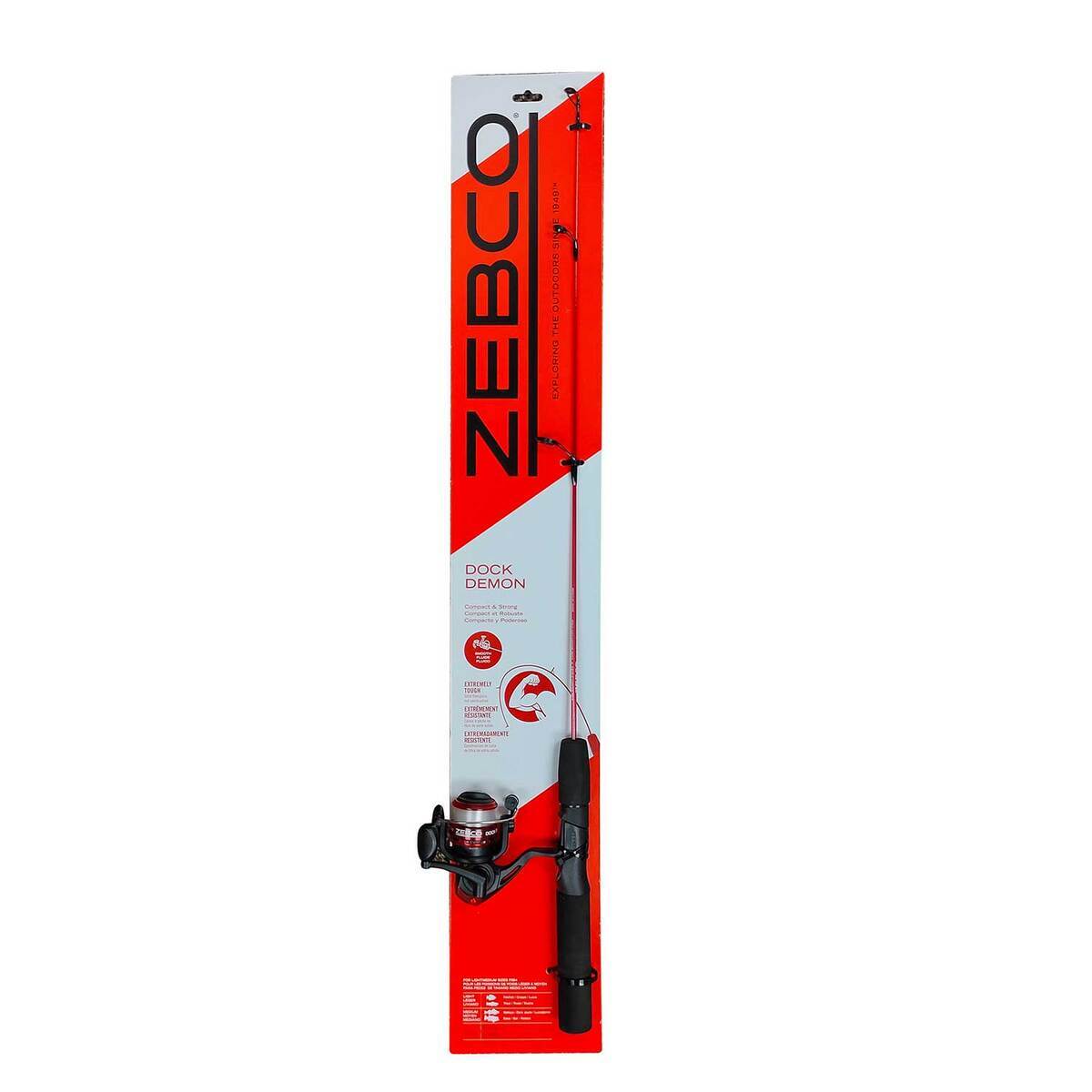 Zebco Dock Demon Spinning Combo - 2ft 6in, Medium Power, 1pc - Red Zebco Dock Demon Spinning Combo - 2ft 6in, Medium Power, 1pc - Red