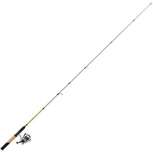 Zebco Ready Tackle Lake/Pond Spinning Combo withEagle Claw Tackle – 6ft, 2pc – Silver/Green 20