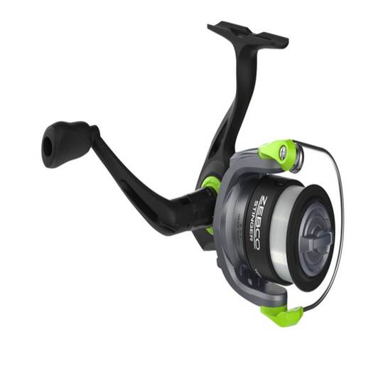 Zebco Stinger Spinning Reel - Silver/Green 40