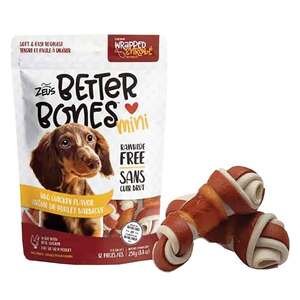 Zeus Better Bones Mini BBQ Chicken-Wrapped Dog Treats