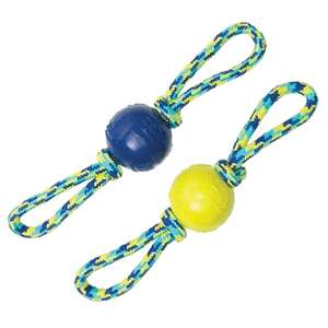 Zeus Double TPR and Rope Ball Tug Toy