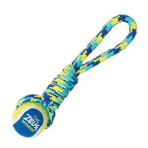 Zeus Nylon Tennis Ball Rope Tug Toy - 9.8in