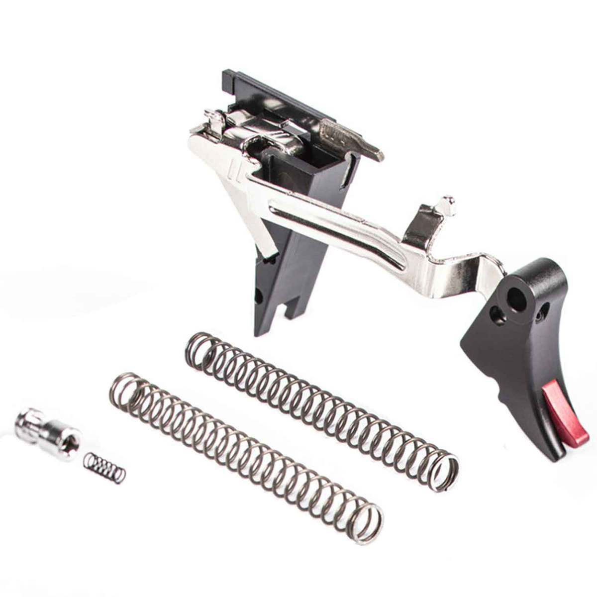 Zev Technologies Fulcrum Adjustable Upgrade Glock Gen 4 9mm Luger Trigger Drop-In Kit - Black/Red - Black/Red Zev Technologies Fulcrum Adjustable Upgrade Glock Gen 4 9mm Luger Trigger Drop-In Kit - Black/Red - Black/Red
