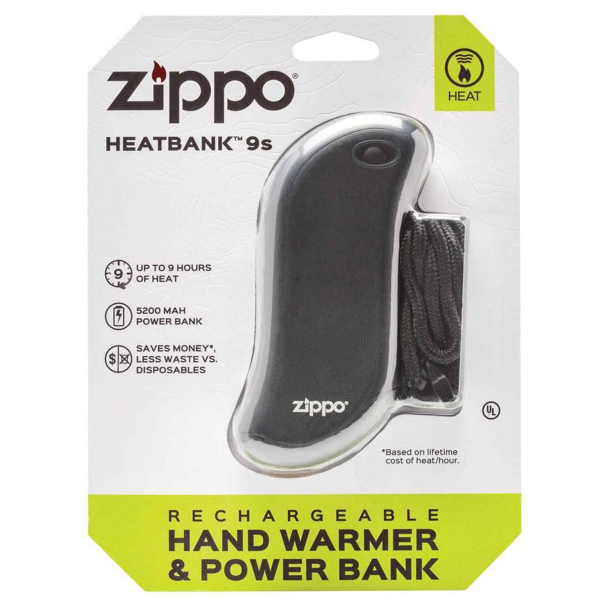 Zippo Black Heatbank 9s Rechargeable Hand Warmer - Black Zippo Black Heatbank 9s Rechargeable Hand Warmer - Black