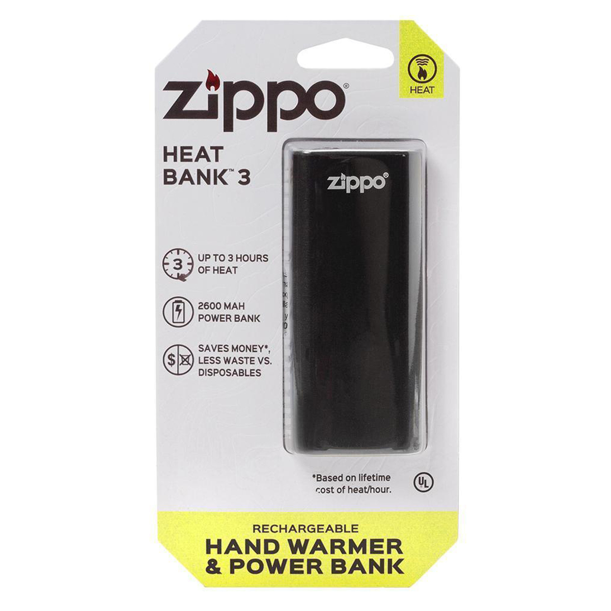 Zippo HeatBank 3 - Rechargeable Hand Warmer - Black - Black Zippo HeatBank 3 - Rechargeable Hand Warmer - Black - Black