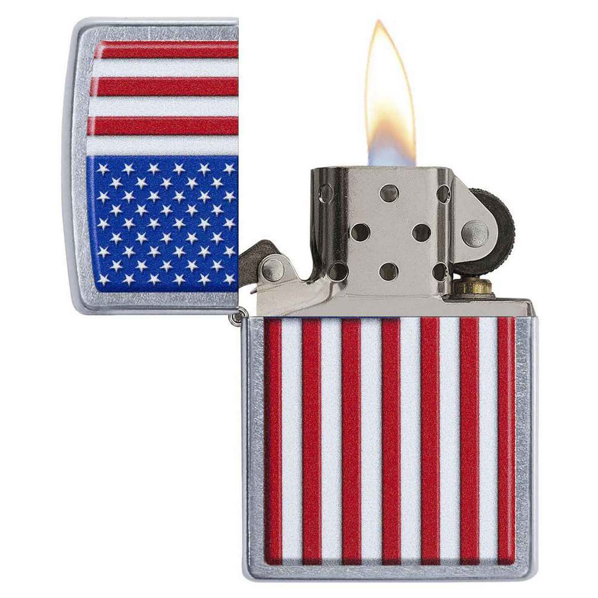 Zippo Patriotic Flag Lighter - Red,White,Blue Zippo Patriotic Flag Lighter - Red,White,Blue