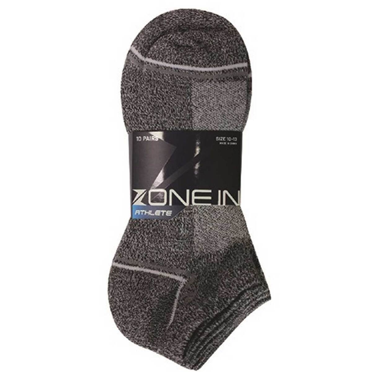 Zone In Men's Athletic Casual 10 Pack Ankle Socks Zone In Men's Athletic Casual 10 Pack Ankle Socks