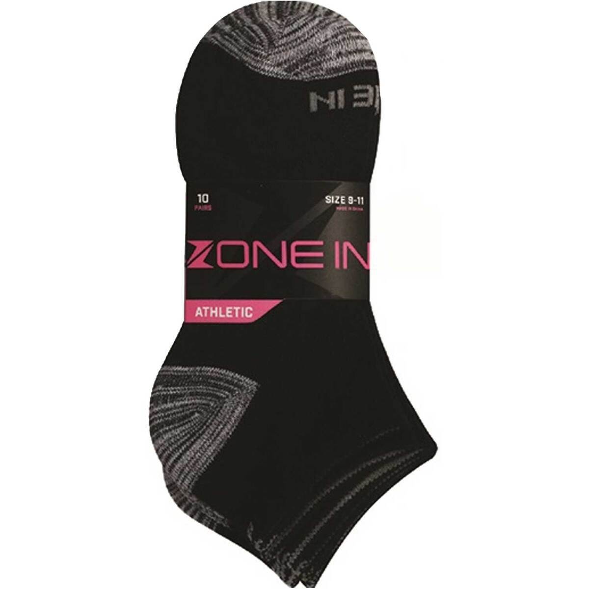 Zone In Women's Athletic Casual 10 Pack Ankle Socks Zone In Women's Athletic Casual 10 Pack Ankle Socks