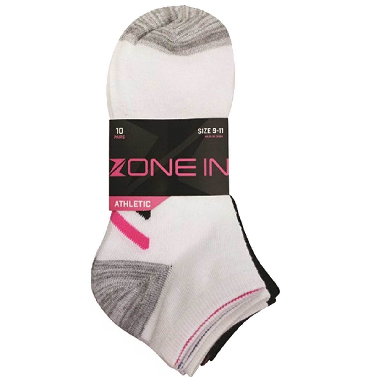 Zone In Women's Athletic Casual 10 Pack Ankle Socks Zone In Women's Athletic Casual 10 Pack Ankle Socks